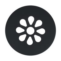 1.5" Non-Overflow Matte Black Bathroom Sink Grid Drain