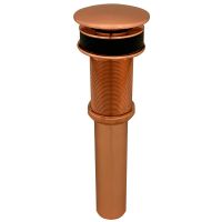 1.5" Non-Overflow Polished Copper Bathroom Sink Pop-Up Drain