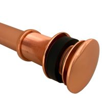 1.5" Non-Overflow Polished Copper Bathroom Sink Pop-Up Drain