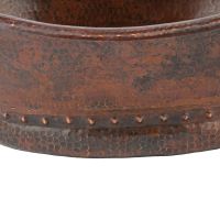 20" Bath Tub Oil Rubbed Bronze Hammered Copper Vessel Sink
