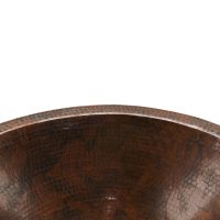 20" Oval Oil Rubbed Bronze Hammered Copper Under Counter Master Bath Sink