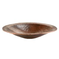 20" Oval Old World Oil Rubbed Bronze Forged Copper Vessel Sink