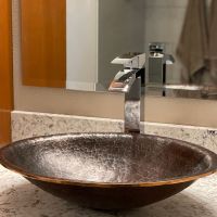 20" Oval Old World Oil Rubbed Bronze Forged Copper Vessel Sink