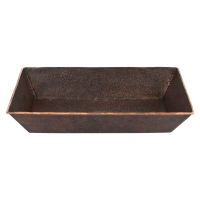20” Rectangular Oil Rubbed Bronze Terra Firma Copper Vessel Sink