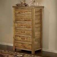 Heartland 6 Drawer Weathered Wood Chest--Clear finish