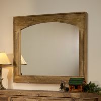 Heartland Weathered Wood Wall Mount Mirror - Clear Finish