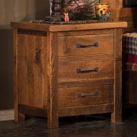 Timber Frame 3 Drawer Reclaimed Barn Wood Nightstand