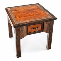 Western Woods Rustic Reclaimed 1 Drawer End Table