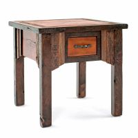 Western Woods Rustic 1 Drawer Barn Wood Nightstand