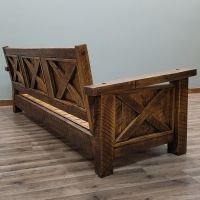 Sawmill Easy Glide Rough Sawn Futon - Antique Barnwood Finish