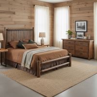 Rustic Dresser: Some lifestyle images are created with AI for visualization purposes. Crafted from natural solid wood, each piece is unique and will vary.