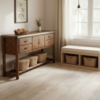 Rustic Server: Some lifestyle images are created with AI for visualization purposes. Crafted from natural solid wood, each piece is unique and will vary.