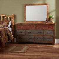 Rustic Dresser: Some lifestyle images are created with AI for visualization purposes. Crafted from natural solid wood, each piece is unique and will vary.