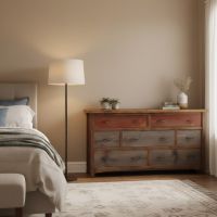 Dresser: Some lifestyle images are created with AI for visualization purposes. Crafted from natural solid wood, each piece is unique and will vary.