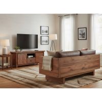 Cedar Entertainment Center: Some lifestyle images are created with AI for visualization purposes. Crafted from natural solid wood, each piece is unique and will vary.