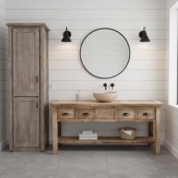 Linen Closet: Some lifestyle images are created with AI for visualization purposes. Crafted from natural solid wood, each piece is unique and will vary.