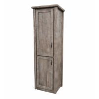 Olde Towne Rustic Log Linen Closet in Weathered Gray Finish