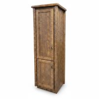 Olde Towne Rustic Log Linen Closet in Barnwood Lager