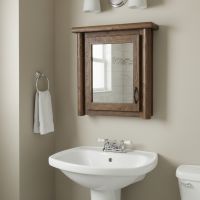 Medicine Cabinet: Some lifestyle images are created with AI for visualization purposes. Crafted from natural solid wood, each piece is unique and will vary.