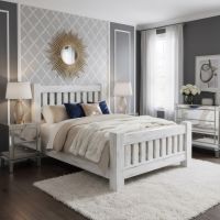 Rustic Bed: Some lifestyle images are created with AI for visualization purposes. Crafted from natural solid wood, each piece is unique and will vary.