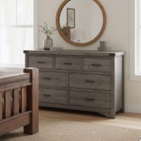 7 Drawer Dresser: Some lifestyle images are created with AI for visualization purposes. Crafted from natural solid wood, each piece is unique and will vary.