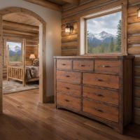 Rough Sawn Dresser: Some lifestyle images are created with AI for visualization purposes. Crafted from natural solid wood, each piece is unique and will vary.
