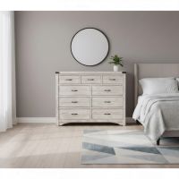 9 Drawer Dresser: Some lifestyle images are created with AI for visualization purposes. Crafted from natural solid wood, each piece is unique and will vary.