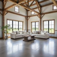 Country Style Coffee Table: Some lifestyle images are created with AI for visualization purposes. Crafted from natural solid wood, each piece is unique and will vary.