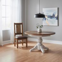 Modern Rustic Dining Chair: Some lifestyle images are created with AI for visualization purposes. Crafted from natural solid wood, each piece is unique and will vary.