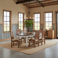Farmhouse Dining Chair: Some lifestyle images are created with AI for visualization purposes. Crafted from natural solid wood, each piece is unique and will vary.