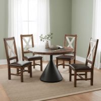 Dining Chair: Some lifestyle images are created with AI for visualization purposes. Crafted from natural solid wood, each piece is unique and will vary.