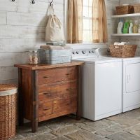 Rustic Chest of Drawers: Some lifestyle images are created with AI for visualization purposes. Crafted from natural solid wood, each piece is unique and will vary.
