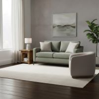 Sawmill End Table: Some lifestyle images are created with AI for visualization purposes. Crafted from natural solid wood, each piece is unique and will vary.