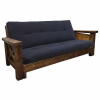 Sawmill Easy Glide Rough Sawn Futon - Antique Barnwood Finish