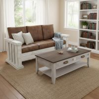 Timber Sofa: Some lifestyle images are created with AI for visualization purposes. Crafted from natural solid wood, each piece is unique and will vary.