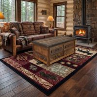 Rustic Coffee Table: Some lifestyle images are created with AI for visualization purposes. Crafted from natural solid wood, each piece is unique and will vary.