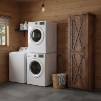 Barnwood Linen Closet: Some lifestyle images are created with AI for visualization purposes. Crafted from natural solid wood, each piece is unique and will vary.