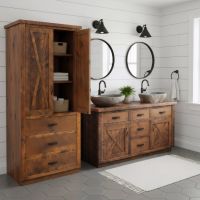 Linen Closet: Some lifestyle images are created with AI for visualization purposes. Crafted from natural solid wood, each piece is unique and will vary.