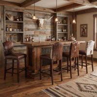 Rustic Barn Wood Bed: Some lifestyle images are created with AI for visualization purposes. Crafted from natural solid wood, each piece is unique and will vary.