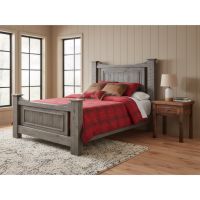 Rough Sawn Bed: Some lifestyle images are created with AI for visualization purposes. Crafted from natural solid wood, each piece is unique and will vary.