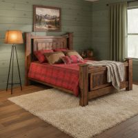 Barn Wood Bed: Some lifestyle images are created with AI for visualization purposes. Crafted from natural solid wood, each piece is unique and will vary.