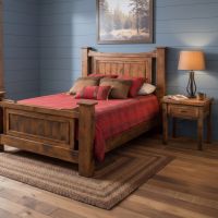 Nightstand: Some lifestyle images are created with AI for visualization purposes. Crafted from natural solid wood, each piece is unique and will vary.