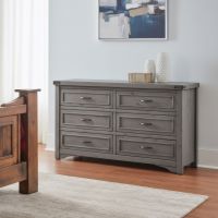 Rough Sawn Dresser: Some lifestyle images are created with AI for visualization purposes. Crafted from natural solid wood, each piece is unique and will vary.