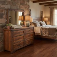 Rustic Dresser: Some lifestyle images are created with AI for visualization purposes. Crafted from natural solid wood, each piece is unique and will vary.
