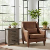 End Table: Some lifestyle images are created with AI for visualization purposes. Crafted from natural solid wood, each piece is unique and will vary.