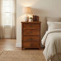 Chest of Drawers: Some lifestyle images are created with AI for visualization purposes. Crafted from natural solid wood, each piece is unique and will vary.