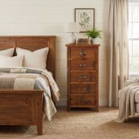 Barn Wood Lingerie Chest: Some lifestyle images are created with AI for visualization purposes. Crafted from natural solid wood, each piece is unique and will vary.