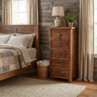 Barn Wood Lingerie Chest: Some lifestyle images are created with AI for visualization purposes. Crafted from natural solid wood, each piece is unique and will vary.