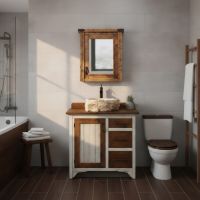 Medicine Cabinet: Some lifestyle images are created with AI for visualization purposes. Crafted from natural solid wood, each piece is unique and will vary.