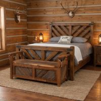 Rustic Barn Wood Bench: Some lifestyle images are created with AI for visualization purposes. Crafted from natural solid wood, each piece is unique and will vary.